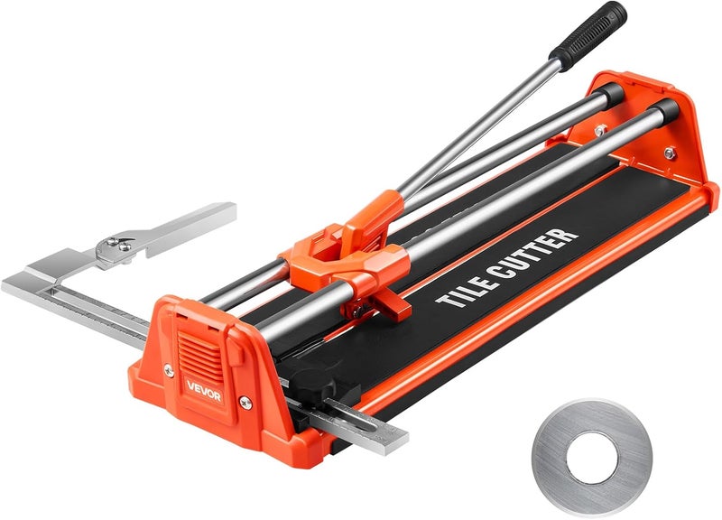 VEVOR 17-Inch Manual Tile Cutter for Wall & Polished Tiles,Double Rails for Precise Cutting, Tungsten Carbide Wheel,Non-Slip Handle,Anti-Displacement Pressure Rod,Precise Cuts for Pros & Beginners - Image 1